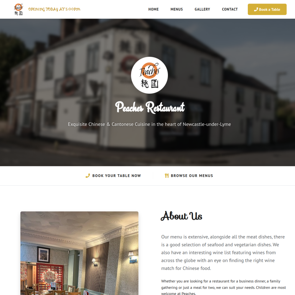 Peaches Restaurant | Chinese & Cantonese Cuisine, Newcastle-under-Lyme thumbnail